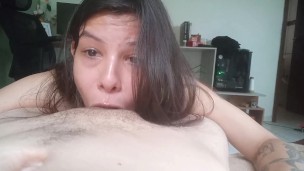 It’s not just a blowjob, she swallows it all deep and doesn’t get tired, deep throat