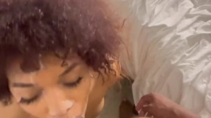 Getting a big load all over my face after I worked for it