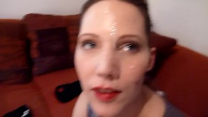 He made me his cumslut – Facialized without a warning!