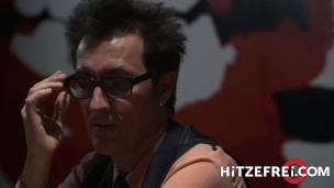 HITZEFREI German tattooed redhead fucked after strip poker