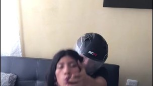 I give my ass on the couch to the delivery man