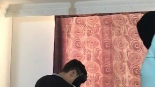 I fuck a sexy skinny girl on all fours and then she sucks my friend’s penis