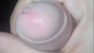 Wanking Uncircumcised Cock Till It Cums