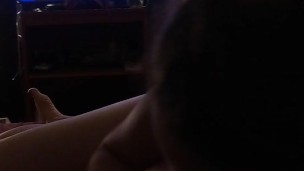 Pov blowjob facial and cum on tits (pretty thick girl moaning while sucking dick and begs for cum)